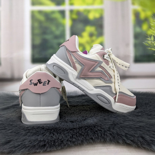 Кроссовки детские для девочки Jong Golf белые с розовым 5264
