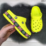 Сабо крокси жіночі жовті з яскравим візерунком вишиванка Dago Style 2494_2