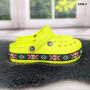Сабо крокси жіночі жовті з яскравим візерунком вишиванка Dago Style 2494_2