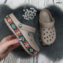 Сабо крокси жіночі кавові з яскравим візерунком вишиванка Dago Style 2494_2