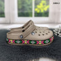 Сабо крокси жіночі кавові з яскравим візерунком вишиванка Dago Style 2494_2