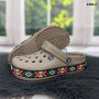 Сабо крокси жіночі кавові з яскравим візерунком вишиванка Dago Style 2494_2