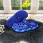 Сабо крокси жіночі сині з візерунком вишиванка Dago Style 2494