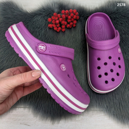 Сабо крокси жіночі темно-бузкові Dago Style 2578