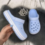 Сабо кроксы женские светло-голубые Dago Style 2578