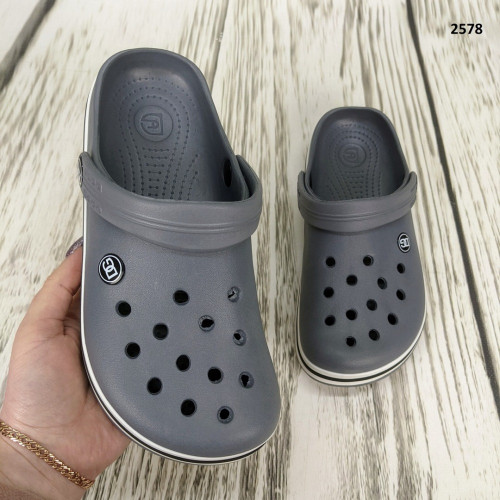 Сабо кроксы женские серые Dago Style 2578