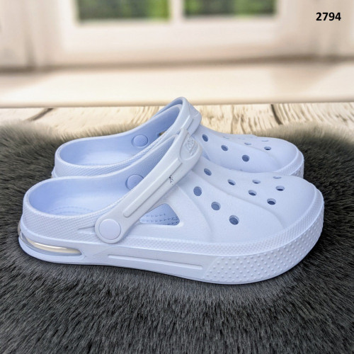 Сабо крокси жіночі світло-блакитні на балоні Dago Style 2794