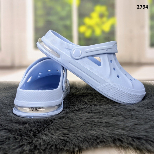 Сабо крокси жіночі світло-блакитні на балоні Dago Style 2794