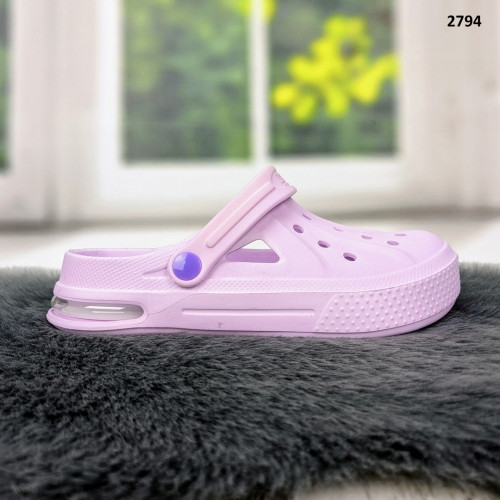 Сабо крокси жіночі бузкові на балоні Dago Style 2794