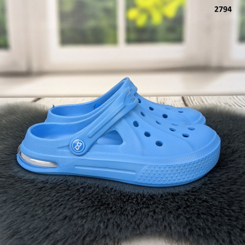 Сабо крокси жіночі блакитні на балоні Dago Style 2794