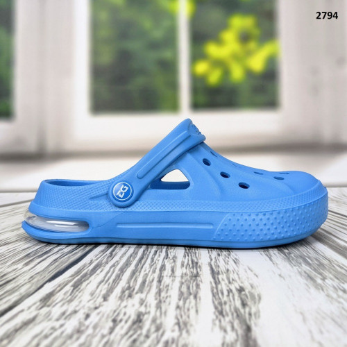 Сабо крокси жіночі блакитні на балоні Dago Style 2794