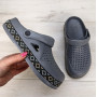 Чоловічі сабо крокси сірі з візерунком Вишиванка Dago Style 3214_2