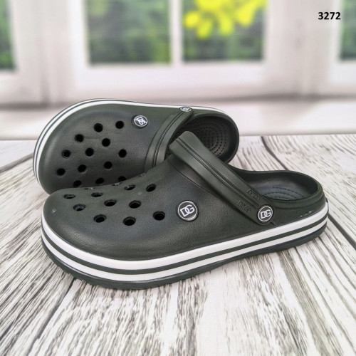Сабо крокси чоловічі хакі з білим Dago Style 3272