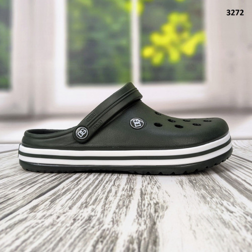 Сабо крокси чоловічі хакі з білим Dago Style 3272