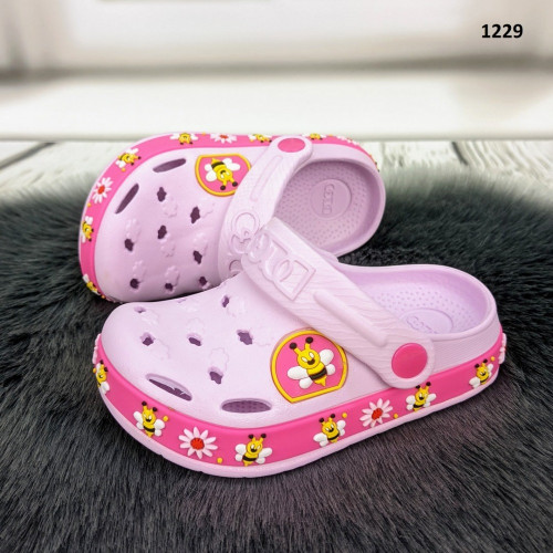 Крокси сабо дитячі для дівчинки бузкові Dago Style 1229