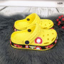 Кроксы сабо детские для мальчика желтые с машинкой Dago Style 1229