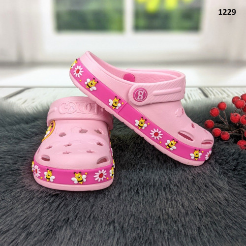 Крокси сабо дитячі для дівчинки рожеві Dago Style 1229