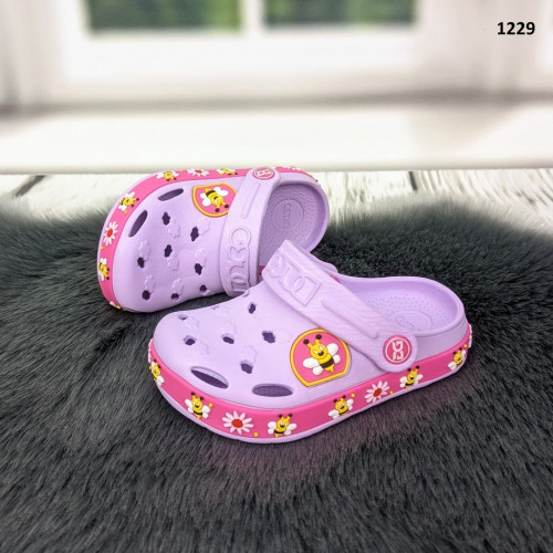 Крокси сабо дитячі для дівчинки бузкові Dago Style 1229