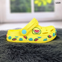 Крокси сабо дитячі для дівчинки жовті Dago Style 1229