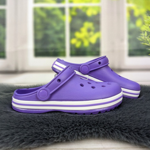 Кроки сабо підліткові для дівчинки фіолетові Dago Style 1228