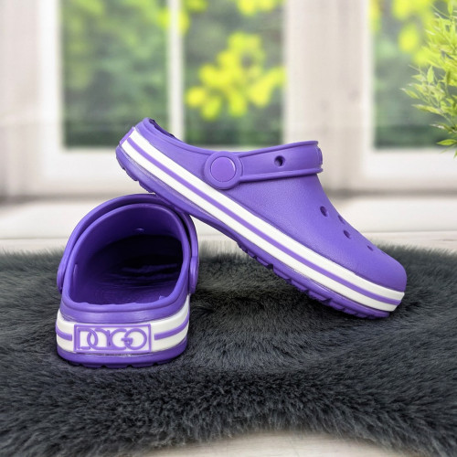 Кроки сабо підліткові для дівчинки фіолетові Dago Style 1228