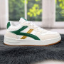 Кроссовки женские белые с зеленым демисезонные Swin Shoes 4383