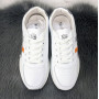 Кроссовки женские белые с серым демисезонные Swin Shoes 4382