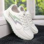 Кроссовки женские белые с серым демисезонные Swin Shoes 4381