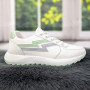 Кроссовки женские белые с серым демисезонные Swin Shoes 4381