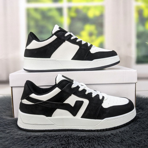 Кроссовки кеды женские белые с черным Swin-shoes 4424