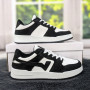 Кроссовки кеды женские белые с черным Swin-shoes 4424