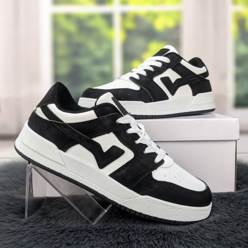 Кроссовки кеды женские белые с черным Swin-shoes 4424