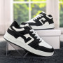 Кроссовки кеды женские белые с черным Swin-shoes 4424