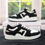 Кроссовки кеды женские белые с черным Swin-shoes 4424