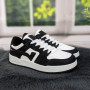 Кроссовки кеды женские белые с черным Swin-shoes 4424