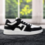 Кроссовки кеды женские белые с черным Swin-shoes 4424