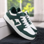 Кросівки кеди жіночі білі з темно-зеленим Swin-shoes 4424