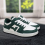 Кросівки кеди жіночі білі з темно-зеленим Swin-shoes 4424
