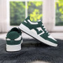 Кросівки кеди жіночі білі з темно-зеленим Swin-shoes 4424