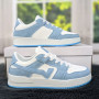 Кроссовки кеды женские белые с голубым Swin-shoes 4424