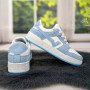Кроссовки кеды женские белые с голубым Swin-shoes 4424