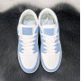Кроссовки кеды женские белые с голубым Swin-shoes 4424