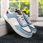 Кросівки кеди жіночі білі з блакитним Swin-shoes 4218