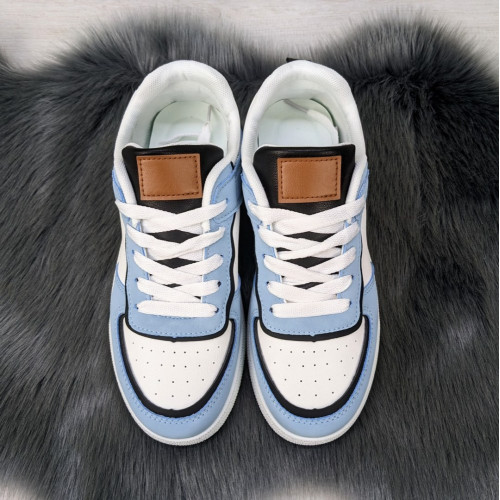 Кросівки кеди жіночі білі з блакитним Swin-shoes 4218