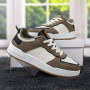 Кросівки кеди жіночі білі з коричневим Swin-shoes 4218