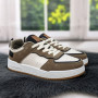 Кросівки кеди жіночі білі з коричневим Swin-shoes 4218