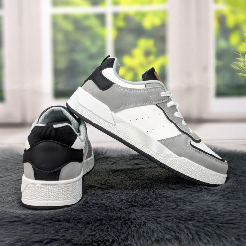 Кросівки кеди жіночі білі з сірим Swin-shoes 4218