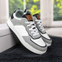 Кросівки кеди жіночі білі з сірим Swin-shoes 4218