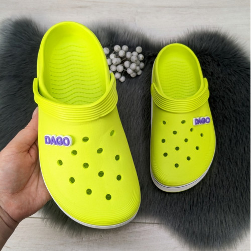 Сабо кроксы женские пена лимонные Dago Style 4363