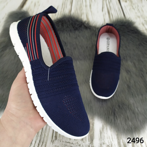 Жіночі текстильні мокасини слипони сині Gipanis Україна 2496